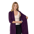 thumbnail image 1 of USBD Post Mastectomy Robe With Inside Drain Pockets Women Recovery Bathrobe (Purple,XX-Large), 1 of 8