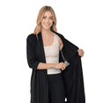 thumbnail image 1 of USBD Post Mastectomy Robe With Inside Drain Pockets Women Recovery Bathrobe (Black,Small), 1 of 9