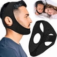 thumbnail image 1 of USBSO Adjustable Sleep Apnea Devices - Anti Snoring Chin Strap for Sleeping and Breathable Airflow Jaw Strap, Simple Stop Snoring Solution for Men and Women, 22 Inch & Black, 1 of 1