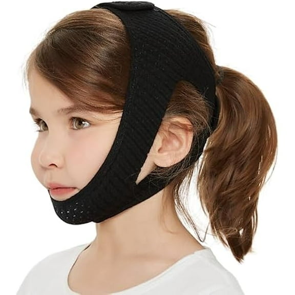 USBSO Anti-Snoring Chin Strap, Small Size Chin Strap for Snoring, Reduce Snoring - Breathable Anti Snoring Device, Sleep Aid Solution Flexible Adjustable Face Slimmer for Boys Girls