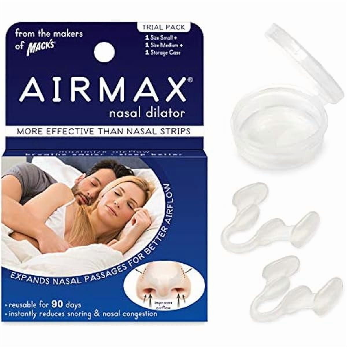 USBSO Nasal Dilator for Better Sleep - Natural, Comfortable, Anti Snoring Device, Snoring Solution for Maximum Airflow and Easier Breathing 2 Size Trial Pack (Small and Medium - Clear)