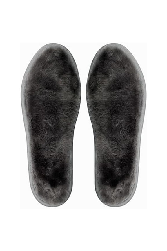 Women's Sheepskin Insoles Winter Boot Inserts Premium Extra Thick Shearling Inserts Replacement Warm Furry Wool Shoe Insole Fleece Slipper Inserts Grey US 10/EU 41