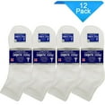 thumbnail image 1 of USBingoshop 12 Pairs Mens Black Gray White Physicians Approved Cotton Ankle Diabetic Socks, 1 of 5