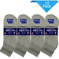 thumbnail image 1 of USBingoshop 12 Pairs Mens Black Gray White Physicians Approved Cotton Ankle Diabetic Socks, 1 of 5