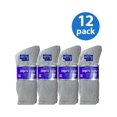 thumbnail image 1 of USBingoshop Men's Cotton Crew Diabetic Socks, 12 Pairs, White/Gray/Black, 1 of 4