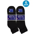 thumbnail image 1 of USBingoshop 6 Pairs Black Mens Physicians Approved Cotton Ankle Diabetic Socks, 1 of 5