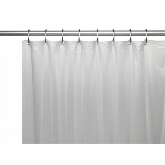 USC-10-XL-10 70 x 84 in. 10 Gauge Vinyl Shower Extra Long Curtain Liner with Metal Grommets & Reinforced Mesh Header, Frosty Clear