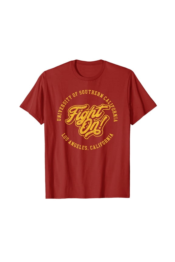 USC Fight On! USC Vintage Script Lettering T-Shirt