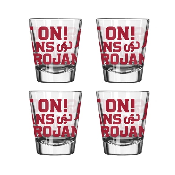 Logo Brands USC Trojans 4-Pack 2oz. Shot Glass Set