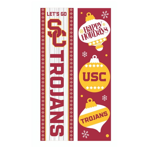 USC Trojans 47" Double Sided Christmas Leaner Fan Sign