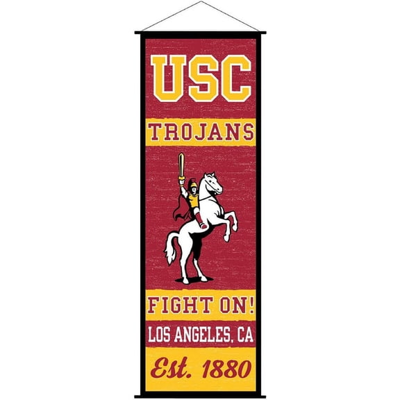 USC Trojans Banner and Scroll Sign