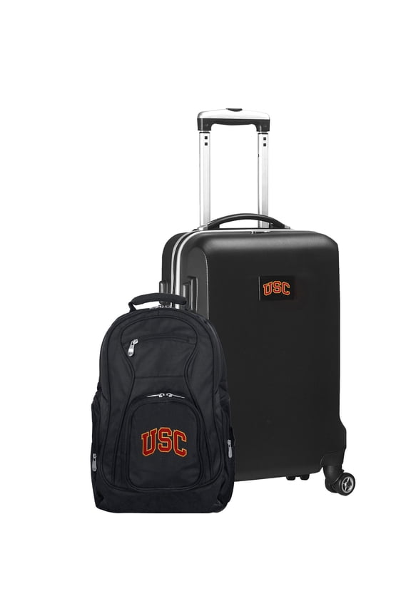 USC Trojans Deluxe 2-Piece Backpack and Carry-On Set - Black