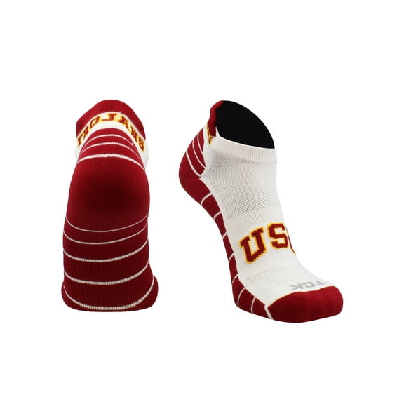 USC Trojans Golf Socks with Tab (White/Red/Gold, Medium)