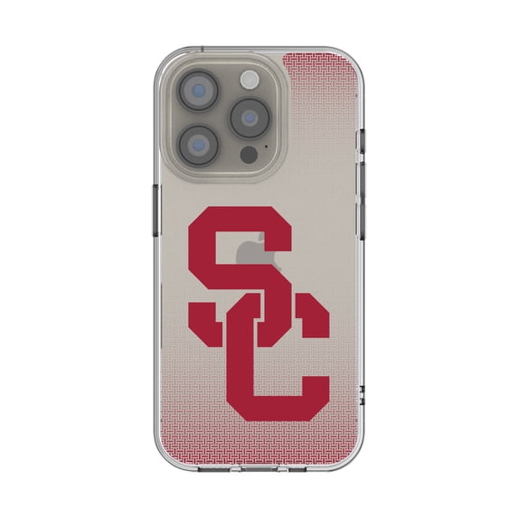 USC Trojans Linen Logo iPhone Clear Case