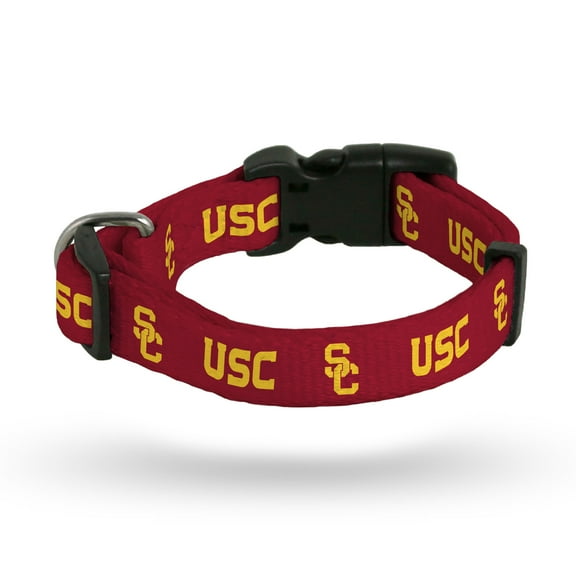 USC Trojans NCAA (Small adjustable 9-14 inch) Nylon Pet Dog Collar