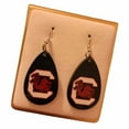 thumbnail image 1 of USC Wooden Teardrop Earrings, 1 of 2