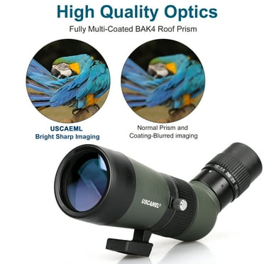 USCAMEL 10-30x50mm Spotting Scope for Target Shooting, High Powered Spotter Scope, Waterproof Monocular Telecope for Bird Watching Hunting