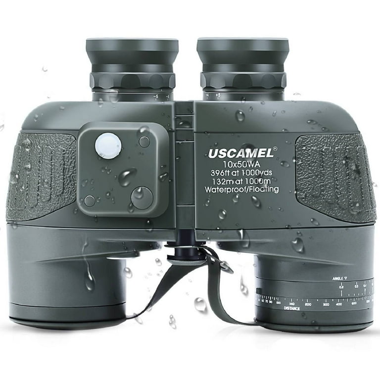 USCAMEL 10x50 Marine Binoculars, BAK4 Prism, Waterproof