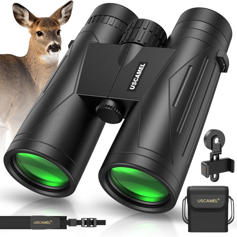 USCAMEL 12x42 Binoculars for Adults, HD FMC BAK4 Binoculars Waterproof Binoculars Low Light Vision for Hunting Bird Watching Travel Outdoor Sports Concerts