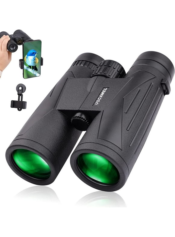 USCAMEL 12x42 Binoculars for Adults, High Powered Waterproof Binoculars for Day and Night, Professional Binoculars for Bird Watching, Hunting