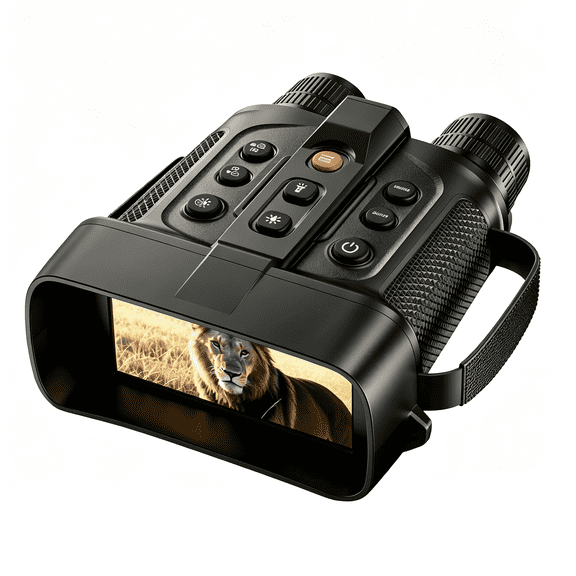 USCAMEL 4.5" Night Vision Binoculars for Adults, 10x 4K Dual Core Infrared Night Vision Goggles with Rangefinder 3000FT Long Distance Viewing, 5000mAh Binocularsfor Hunting Wildlife Watching