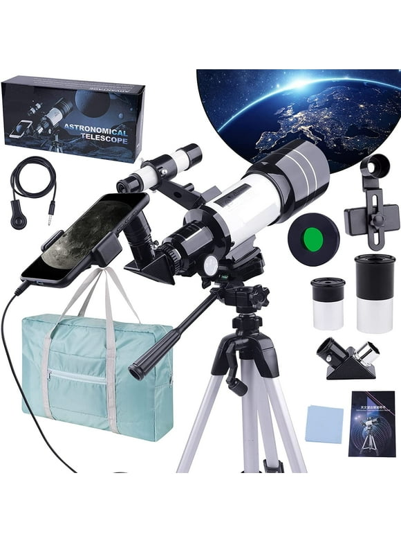 USCAMEL 70mm Telescope for Adults Astronomy, Telescope for Kids Beginners, Clear Images Astronomical Telescope w/Carry Bag Tripod for Day and Night Viewing