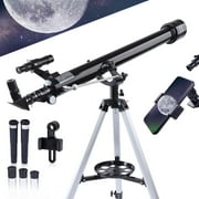 USCAMEL 900mm Telescopes for Astronomy 45X-675X Telescope for Adults and Beginners Long Focus Length 60mm Aperture, 3X Barlow Lens Phone Adapter Tripod, Black