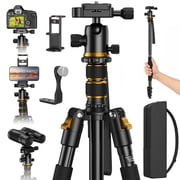 USCAMEL Camera Tripod for Adults, 68" Heavy Duty Aluminum Portable Travel Tripod with 360° Ball Head & Carry Bag, Tripod for DSLR Mirrorless Camera Outdoor Photography Shooting