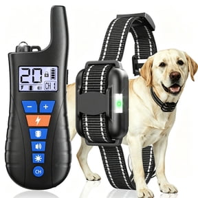 USCAMEL Shock Collar with Remote for Dogs, Waterproof Dog Training Collar for Small Medium Large Dogs, Rechargeable Electronic Collar with Sound Vibration Electric Shock Modes and Flashlight