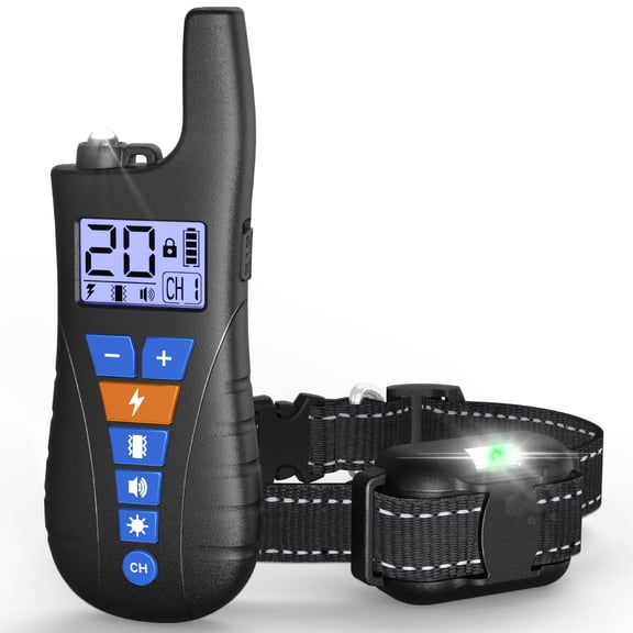 USCAMEL Dog Shock Collar with Remote, Waterproof Rechargeable Dog Training Collar for Small Medium Large Dogs, Electronic Collar with Sound, Vibration and Electric Shock