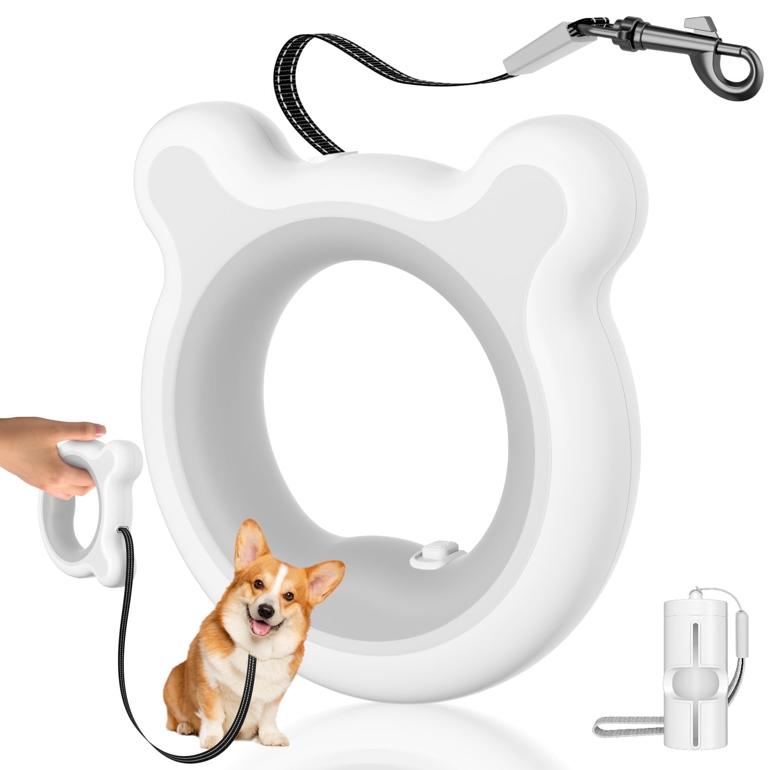 Walmart Retractable Dog Leash with LED Light, 9.8FT for Small to Medium Dogs up to 66 lbs, Anti-Slip Handle