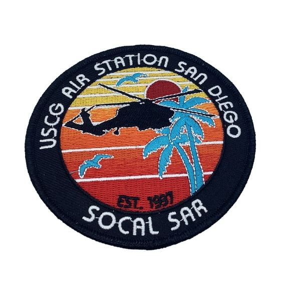 USCG Air Station San Diego Patch – Plastic Backing