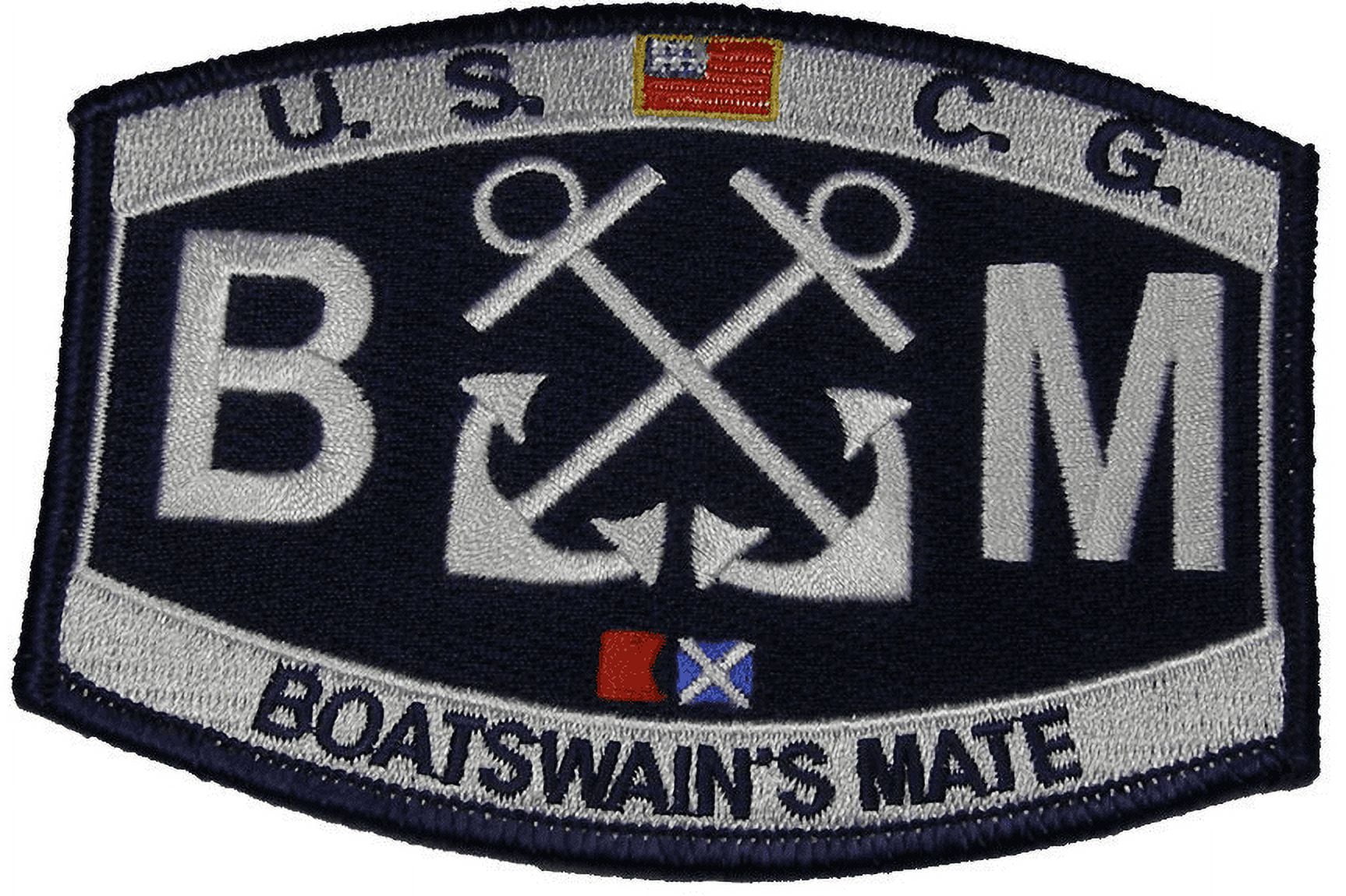 USCG COAST GUARD BOATSWAIN'S MATE BM RATING MOS PATCH VETERAN CROSSED ANCHORS