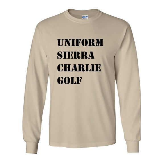 USCG Uniform Sierra Charlie Golf Adult Long Sleeve T-Shirt