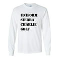 thumbnail image 1 of USCG Uniform Sierra Charlie Golf Adult Long Sleeve T-Shirt, 1 of 3