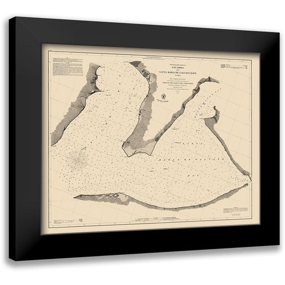 USCS 14x12 Black Modern Framed Museum Art Print Titled - Escambia - USCS 1861