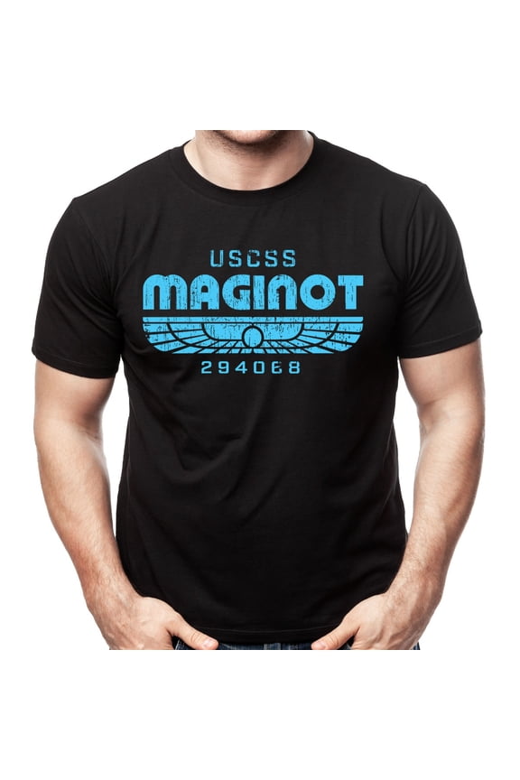 USCSS Maginot Distressed Logo Black Adult T-Shirt-Small
