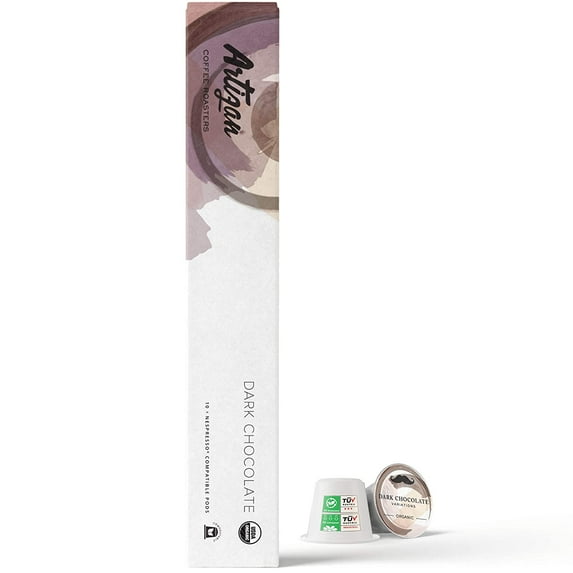 USDA Certified Organic - Nespresso Compatible Pods - Dark Chocolate Flavored Espresso (40 Pods)