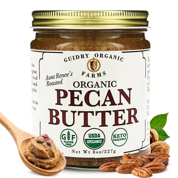 USDA Certified Organic Pecan GGA1 Butter, Handmade, Small batches, Keto Friendly, Gluten Free, All Natural, made of Organic Pecans, and Sea Salt, no other additives! NO SUGAR ADDED