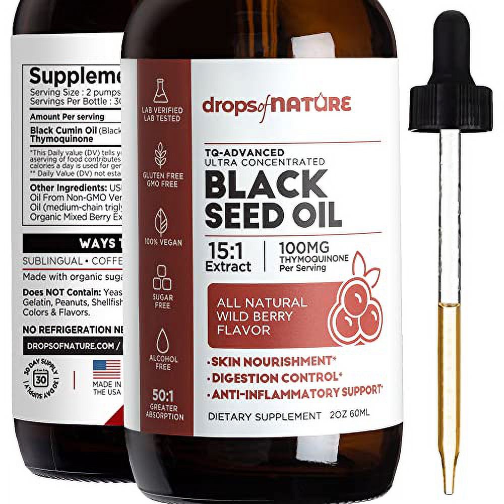 USDA Organic Black Seed Oil TQ Advanced, Highest Concentration
