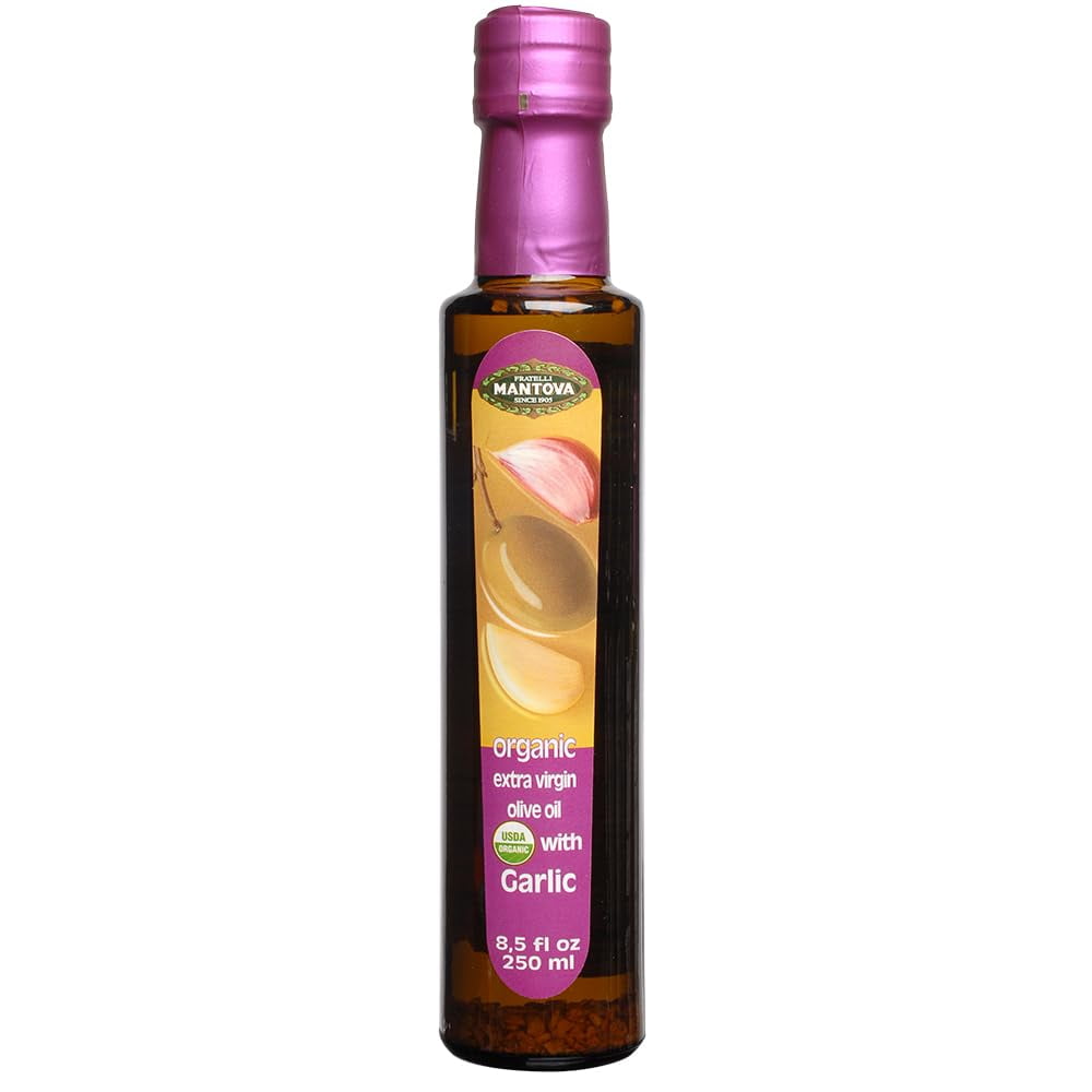 USDA Organic Garlic Extra Olive Oil (EVOO), ColdPressed, Imported from