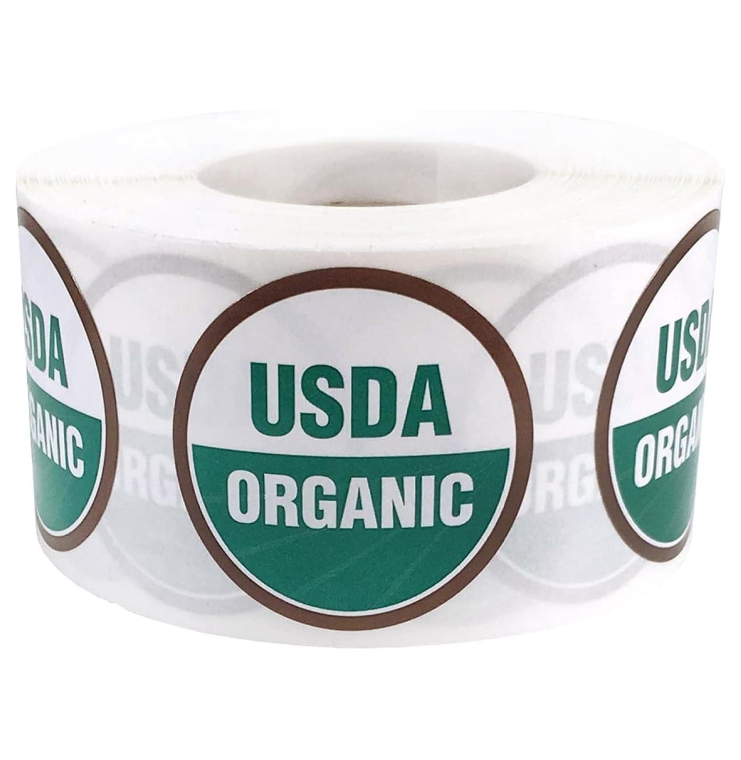 USDA Organic Labels 1 1/2 Inch Round Circle Dots 500 Adhesive Stickers ...