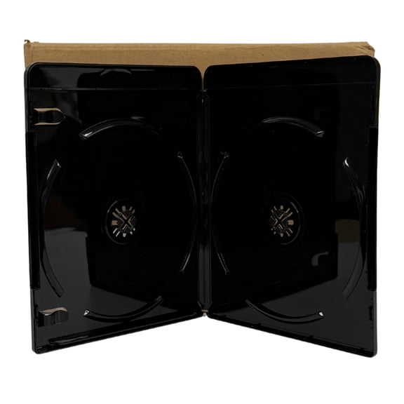 USDISC Blu-ray Cases Standard 11mm, Double 2 Disc, Glossy Black, Pack Of 400