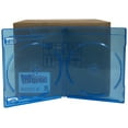 thumbnail image 1 of USDISC Blu-ray Cases Standard 12mm, Double 2 Disc, Clear Blue, Pack Of 10, 1 of 1