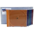 thumbnail image 1 of USDISC CD Jewel Cases Standard 10.4mm, Single 1 Disc, Multicolor, Pack Of 25, 1 of 2