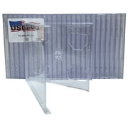 USDISC CD Jewel Cases Standard 10.4mm Smart Tray, Double 2 Disc, Clear, Pack Of 25