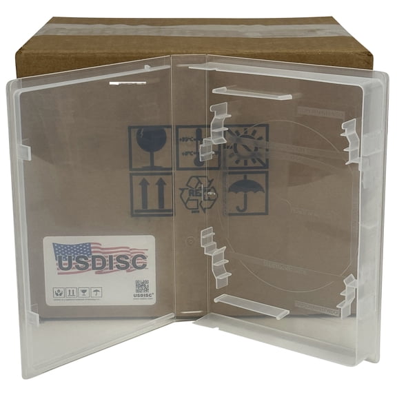 USDISC Console Game Case 24mm Univ Retro Cartridge, Clear, Pack Of 100