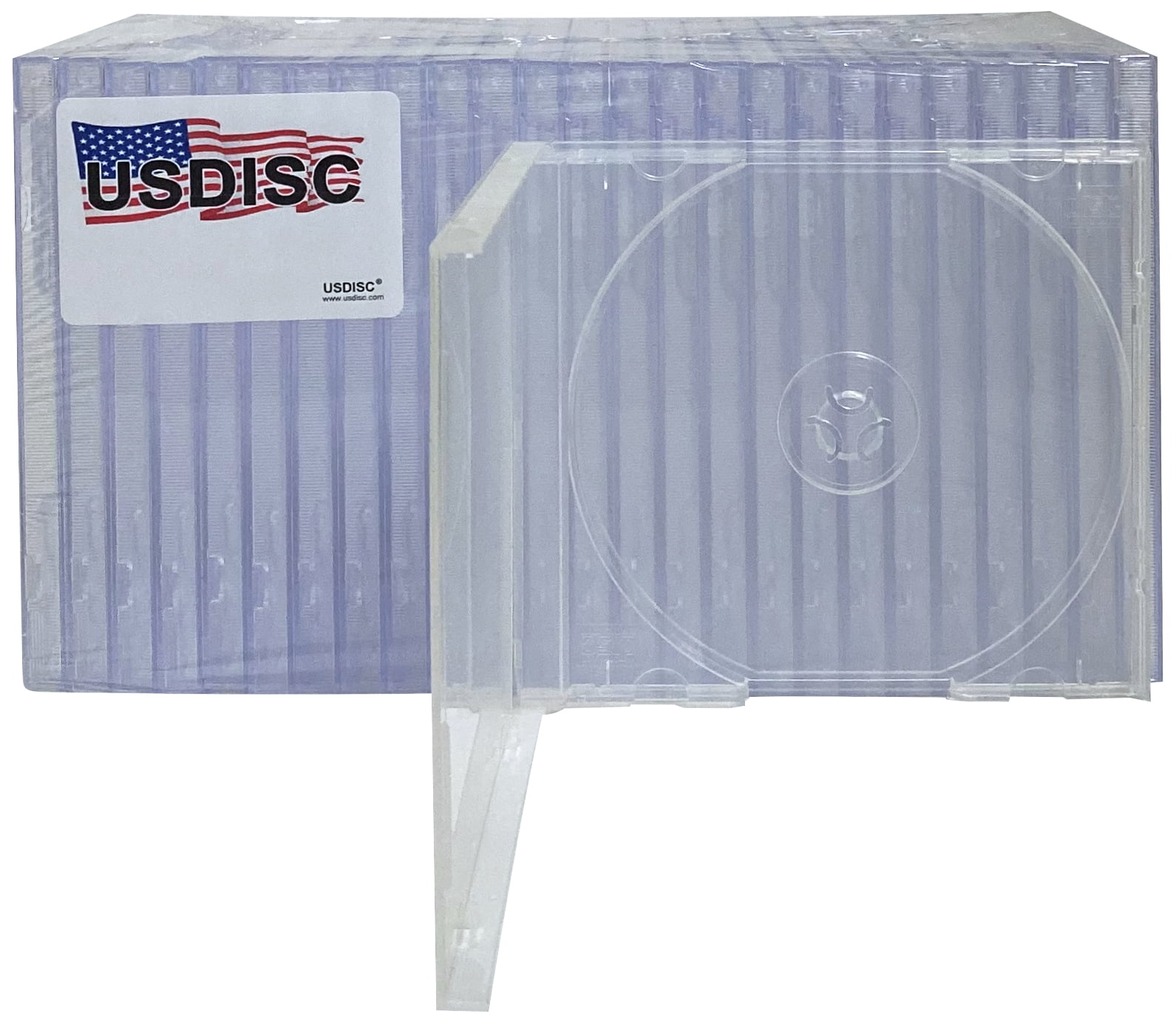 USDISC PP Poly Cases 10.4mm, Single 1 Disc, Clear, Pack Of 100