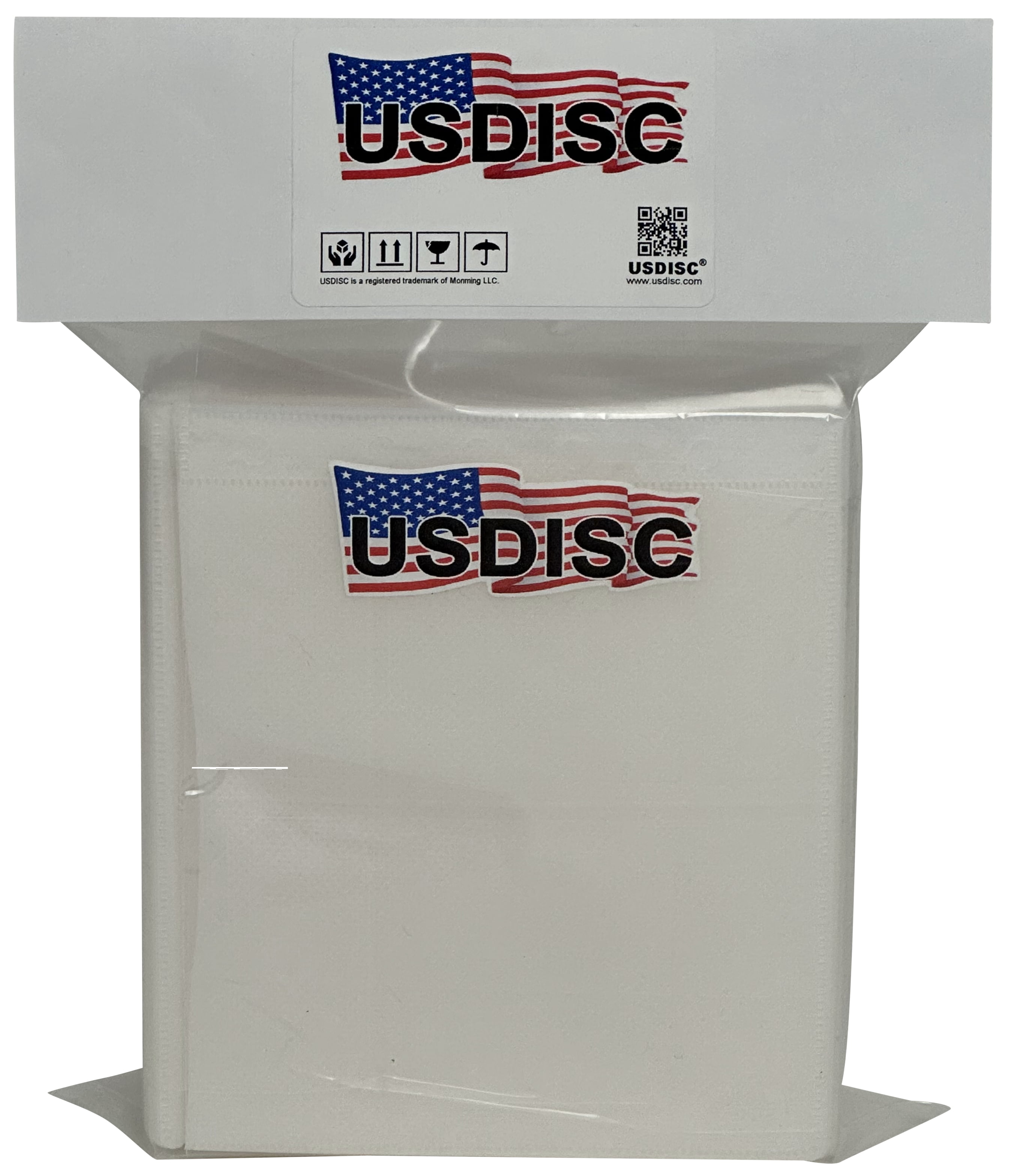 USDISC Plastic Sleeves, Binder Filing, Double-sided 2 Disc, White, Pack ...