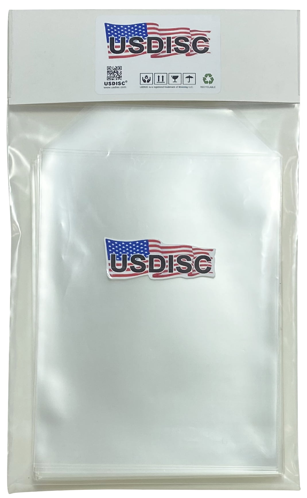 USDISC Clear Storage Pockets For Stamps & Dies - 5.625x8.5 Inch With Flap, Pack Of 100